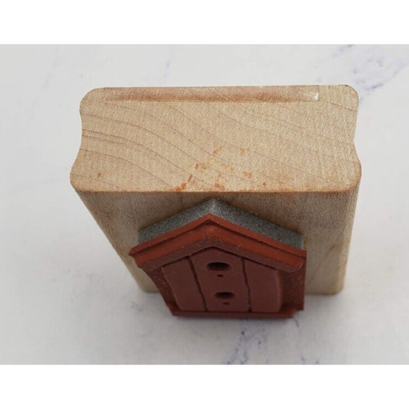 Stampin' Up! Bold Block Birdhouse Nature Wood Mounted Rubber Stamp - Picture 4 of 7